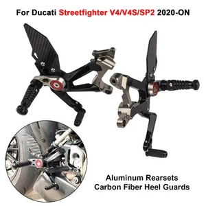 Rearsets Rearset Kit For Ducati Streetfighter V4/S/SP2 20-ON Carbon Heel Guards - Picture 1 of 22