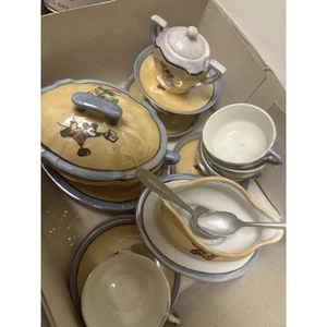 Walt Disney Rare 1930's Mickey Mouse Japan Lusterware Tea Set - Picture 1 of 24