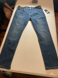 NWT True Religion Rocco SN Flap Relaxed Skinny Jean Size 34x32 Men Dark Scorched - Picture 1 of 21