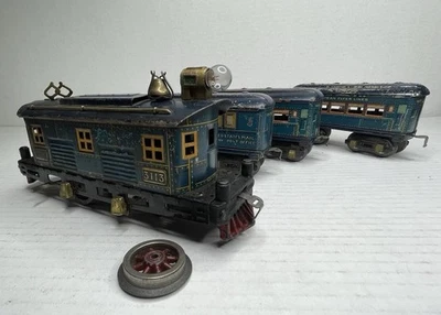 American Flyer Prewar O Gauge 3113 Electric Locomotive Bluebird Passenger Set 4 - Image 1 of 4