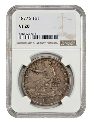 1877-S Trade $1 NGC VF20 - Trade Dollar - Great Type Coin - Image 1 of 4