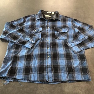 Camisa de franela a cuadros vintage de los 90 del Territorio del Noroeste con botones Grunge para hombre 2XL - Imagen 1 de 16