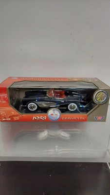 1958 Corvette Black 1:18 MotorMax 73109 New Sealed Black & Red - Image 1 of 4