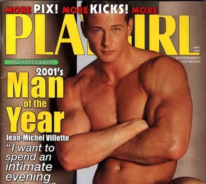 PLAYGIRL 3-01 MARCH 2001 JEAN VILLETTE! LT. WINKS POOL BOY MATT LERRO DVD FLASH - Picture 1 of 2
