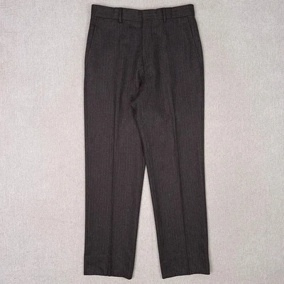 Brooks Brothers Own Make Wool Flannel Dress Pants Mens 30x30 Brown Made in USA - Image 1 of 4