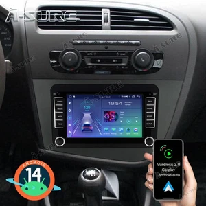 2+32G Android 14 Auto Radio Carplay GPS Navi DSP RDS für Seat Leon 1P1 2005-2012 - Bild 1 von 15