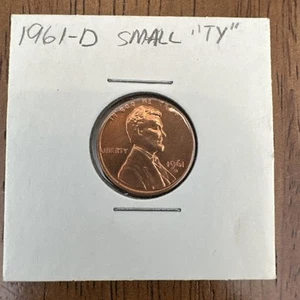 1961 D Lincoln Memorial Small Cent Error L On Edge Of The Rim - Picture 1 of 3