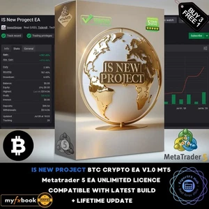 v1.0 IS NEW Project EA btc Crypto Expert Advisor Metatrader 5 MT5 Auto Trading - Picture 1 of 7