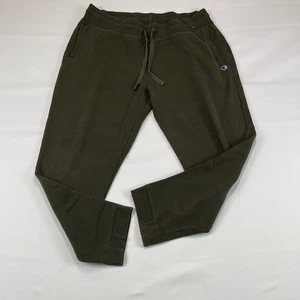 Pantalones deportivos Champion para hombre XXL verde cintura elástica cordón polar logotipo informal - Imagen 1 de 13