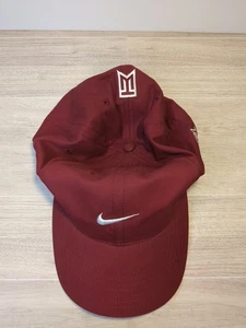 Nike Tiger Woods Kollektion weinrot weiß Swoosh Golfball Kappe verstellbar Vintage - Bild 1 von 9
