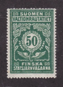 Finland HS 47v MLH. 1920 50p dark green Railway Stamp - Picture 1 of 1