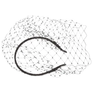 Netz Kopfschmuck Brautschleier Hut schwarz Schleier Fascinator Stirnband Fascinator Schleier - Bild 1 von 12
