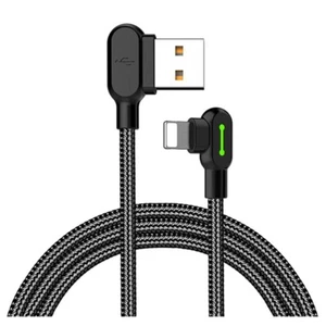 MCDODO 90-DEGREE 3M 2.4A Fast USB Cable Charging LED Mobile iPhone Charger Data - Picture 1 of 1