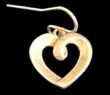 RETIRED SINGLE VTG James Avery Sterling Silver RIBBON HEART Dangle Earring NICE