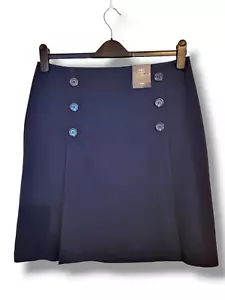 M&S Collection Minirock marineblau Größe 14 lang NEU gefüttert kostet 25 £ - Bild 1 von 9