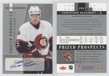 2005-06 Fleer Hot Prospects Prized /999 Christoph Schubert #208 Rookie Auto RC