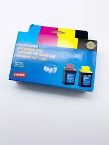 Lexmark Staples 70 / 20 Combo package Black & Color Ink 642461 inkjet NEW - Picture 1 of 4