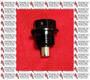 DUCATI PANIGALE 899 1199 BLACK TITANIUM OIL DRAIN PLUG STRONG MAGNET - Picture 1 of 1