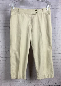 Cato Capri Pants Size 6 Women's Beige Ivory Cropped (A06) - Picture 1 of 7