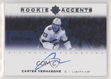 2019 Upper Deck Ultimate Collection Accents Auto /99 Carter Verhaeghe Rookie RC