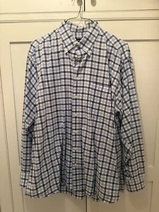 Bullock & Jones Men's Dress Shirt Blue and White Check Size XL - Picture 1 of 8