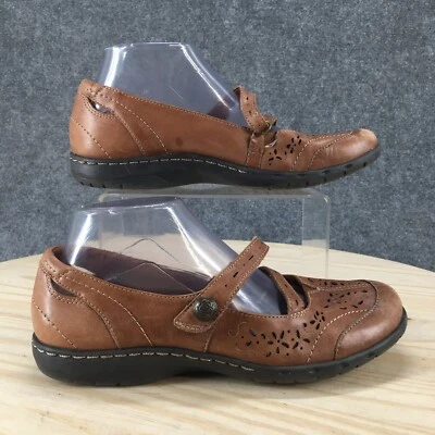 Cobb Hill Shoes Womens 8.5 M Pearl Casual Mary Jane Flats CAG25AL Brown Leather - Image 1 of 4