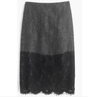 Jcrew $128 The Perfect Party Skirt Size4 Gray/Black E4893