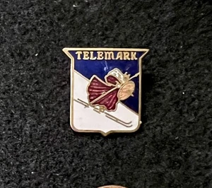 Prendedor de esquí vintage TELEMARK área perdida 1947-2013 WISCONSIN solapa de viaje de recuerdo - Imagen 1 de 3