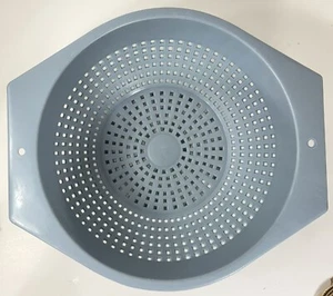 Vintage Shamrock Neatway Country Blue Plastic Strainer Colander Made in USA - Picture 1 of 8