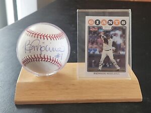 Bengie Molina Autographed Signed MLB Baseball With Card & Display- MCM