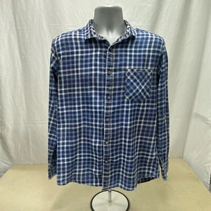Flannel Button Up Shirt, Sin DN M , blue, Light weight Men’s large - Picture 1 of 13