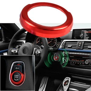 Red Keyless Engine Start Stop Button Ring Cover Sticker For BMW 1 2 3 4 Z X1 - Bild 1 von 12