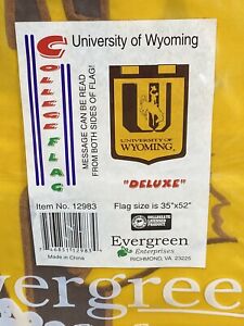Evergreen College Flag Wyoming Cowboys 35" x 52" Deluxe