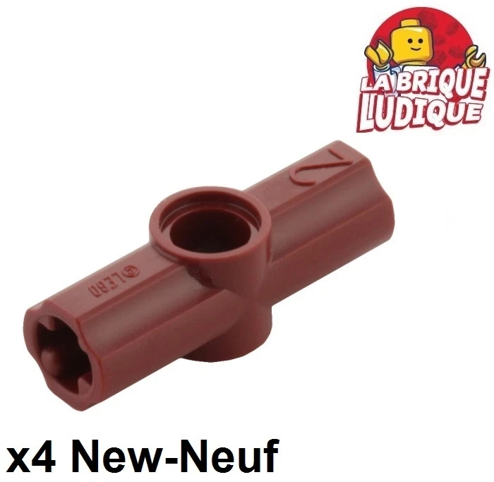 LEGO Technic 4x Achse Axle Stift Steckverbinder Angled #2 Rot Dunkel / Dark - Bild 1 von 1