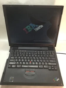IBM ThinkPad A20M 15" Laptop Pentium M -VINTAGE- BOOTS TO BIOS/SCREEN DAMAGE-MZ - Picture 1 of 7