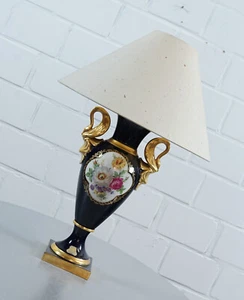 edle Lindner Kueps Bavaria Tischlampe Tischleuchte Lampe 52,5 cm echt Kobalt - Picture 1 of 21