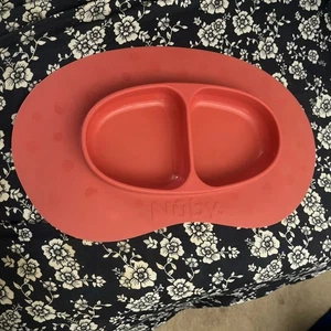 Nuby Teal Sure Grip Miracle Mat Silicone Plate Dish Baby Toddler - Picture 1 of 3
