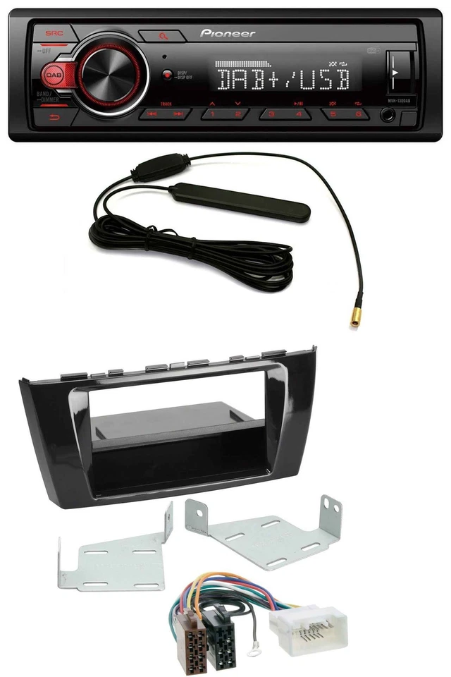 Pioneer MP3 DAB 1DIN AUX USB Autoradio für Mitsubishi Space Star A00 ab 13 Ablag - Bild 1 von 4