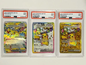 Surging Sparks- Pikachu ex Hyper Rare #247/191, UR Full Art #219/191, #057 PSA 9 - Picture 1 of 11
