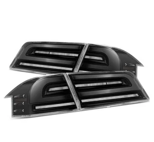 New AlphaRex LUXX-Series LED Tail Lights For 2012-2021 Tesla Model S Alpha-Black - Picture 1 of 8