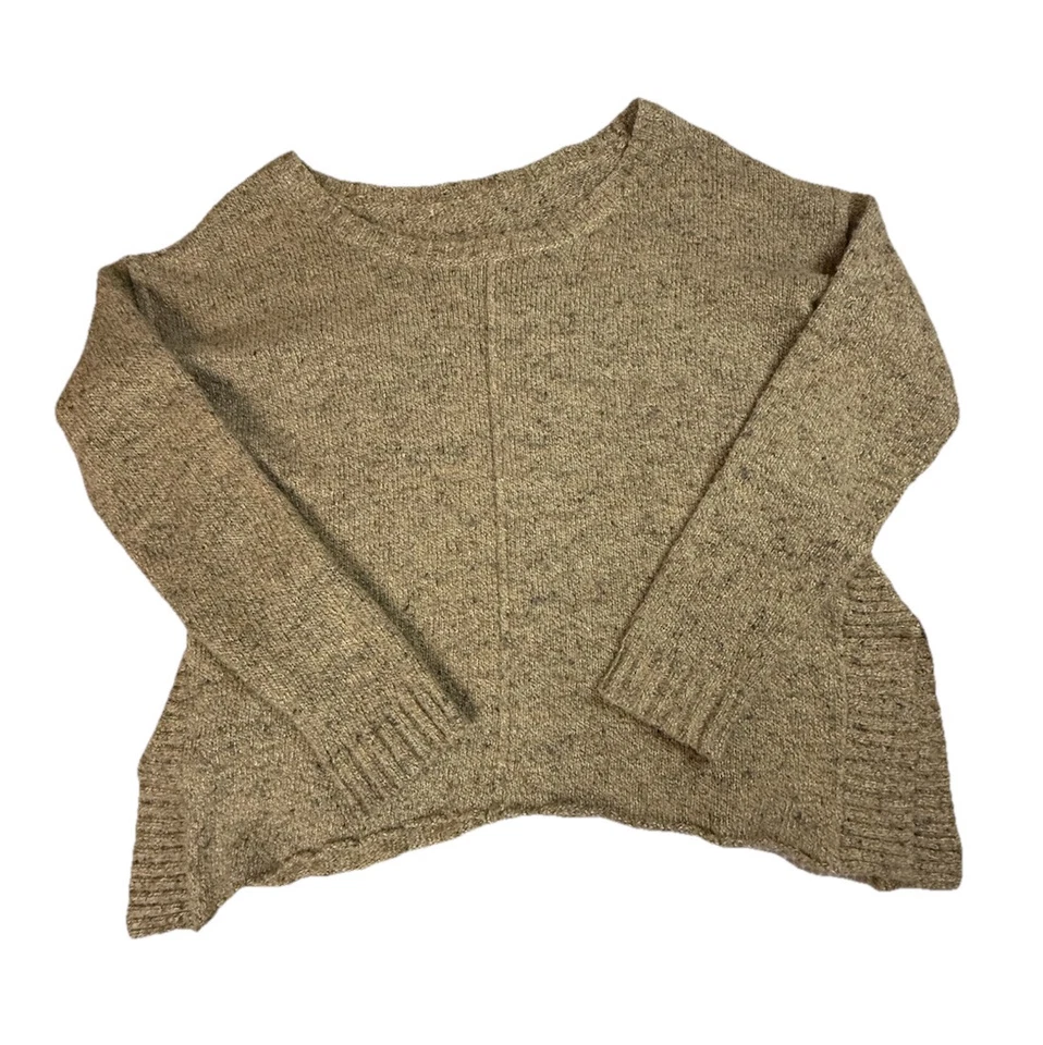 SUÉTER DE PUNTO BRONCEADO CUELLO BARCO MANGA LARGA ABERTURA LATERAL, PECHO 43 PULGADAS, LARGO 23 PULGADAS Foto 1 de 1