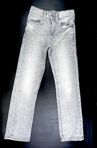 Old Navy Boys Jeans Denim Gray Slim Skinny Adjustable Waist Size 8 Stretch Comfy - Picture 1 of 6