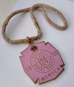 HENLEY ROYAL REGATTA ENAMEL BADGE 1950 FOB STEWARDS BADGE - Picture 1 of 3