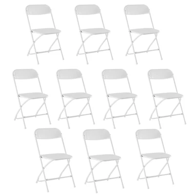 Пластиковый складной стул комплект из 6, 330 фунтов грузоподъемность легкий для помещений/на улице - Изображение 1 из 4