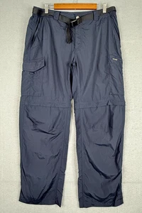 Columbia Hose Herren 36x30 blau wandelbar Zip Off Beine Nylon Outdoor Camp Fisch - Bild 1 von 10