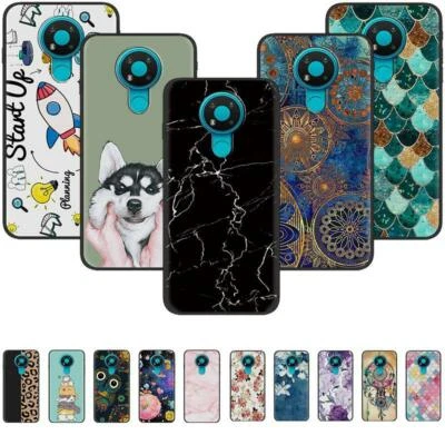 For Nokia 2.4 3.4 1.3 2.3 5.3 8.3 7.2 Black Painted TPU Soft Silicone Case Cover - Image 1 of 4