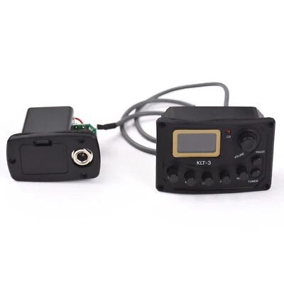 Acoustic Guitar Pickup Volume Bass MIC EQ Equalizer Tuner Preamp Pickup E1K6 - Image 1 of 4