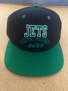 NFL Vintage New York Jets Adjustable Football Hat Black and Green Cap Collection - Bild 1 von 6