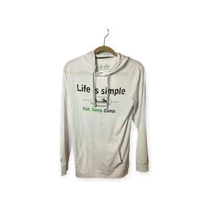 Holloway Sudadera con Capucha Ligera Unisex Adulto Talla Pequeña Blanca, Verde Tema Camping - Imagen 1 de 5