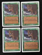 4x Giant Growth Unlimited NM Green Common MAGIC THE GATHERING MTG CARD